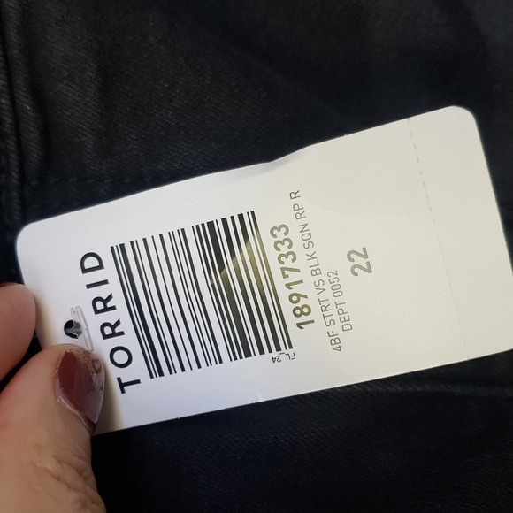 Torrid Boyfriend Straight Vintage Stretch Mid-Rise Sequin Backed Jean new - Picture 12 of 16